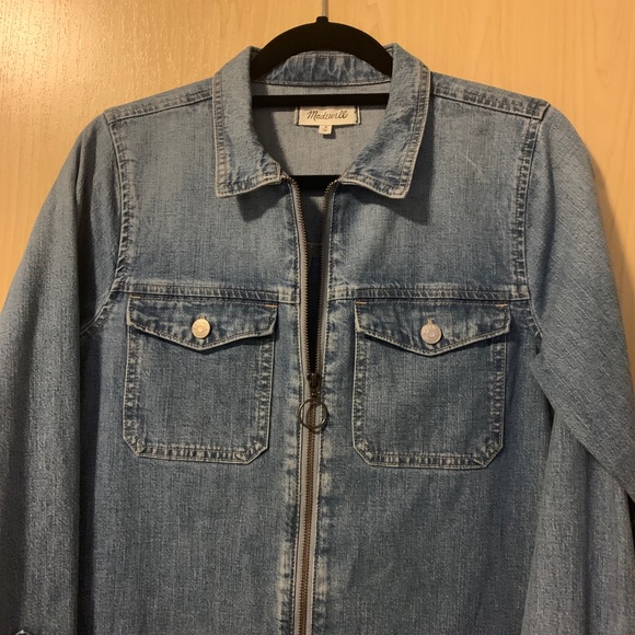 Madewell Denim Zip-Front Dress - Picture 7 of 10